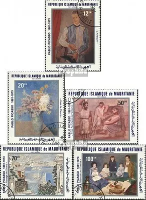 Produktbild von Briefmarken Mauretanien 1981 Mi 721-725 (kompl.Ausgabe) gestempelt 100. Geburtstag Pablo Picasso