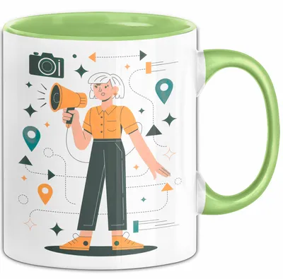 Produktbild von Reiseführer Tasse Geschenk Lustige Geschenkidee Spruch Für Reise Leiter (Grün)