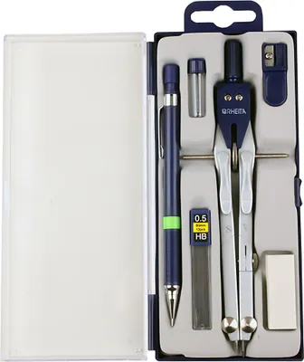 Produktbild von Zirkelset 6-tlg. in einer Hartplastikbox (Inhalt 10 Set´s)