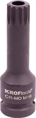 Immagine prodotto di Bussole a impatto 1/2", M16 bussole a impulsi profonde, per riparazioni auto, Kroftools