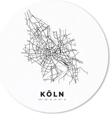 Produktbild von MuchoWow® Mauspad Mousepad Karte - Köln - Schwarz-Weiß - Stadtplan 20x20 cm - Mousepads - Maus Mat - Pad - Mausunterlage - Schreibtischmatte