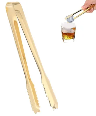 Goldene Eiszange aus Edelstahl, 17,5 cm, Mini-Servierzange