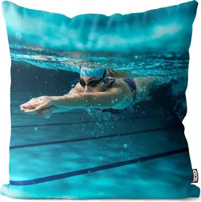 Produktbild von VOID Schwimmerin Athletin Kissenbezug Kissenhülle Sofakissen Kissen Deko Outdoor-Kissen Dekokissen