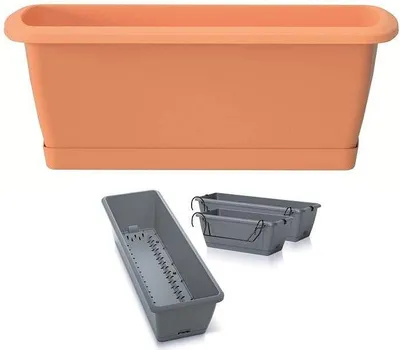 Immagine prodotto di Truhlík se zavlažov. systémem a držákem RESPANA EASYCARE 39,7 cm - barva: terakota