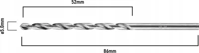 Productafbeelding van HSS-metaalboorkop, DIN 338, 5 mm, 2 stuks, GRAPHITE