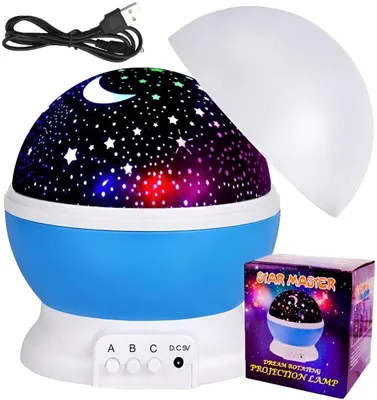 Productafbeelding van Nachtlamp, Sterrenprojector, Draaibaar, Roze, 2-In-1, Ideeën Voor Kinderen
