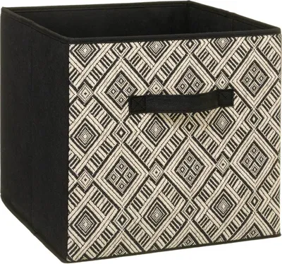 Immagine prodotto di 5five Simply Smart Aufbewahrungskorb Mix N Modul Ethnic, Pappe, PP-Kunststoff, Schwarz-Weiß, 31 x 31 cm, 160451