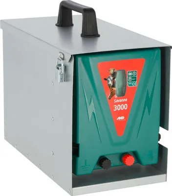 Produktbild von AKO Akkugerät Weidezaungerät Savanne 3000, 12V, inkl. Metallbox
