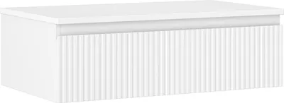 Immagine prodotto di Mexen Rivel mobile da bagno sottolavabo 80 cm con piano, 1 cassetto, scanalato, bianco opaco - 91A20-08023-1-BFC01
