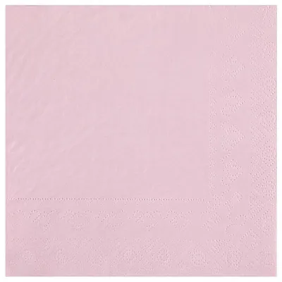 Produktbild von Servietten aus Zelltuch, hellrosa, 2-lagig, 33 x 33 cm, 25 Stück pro Packung