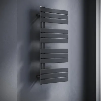 Immagine prodotto di SONNI: Radiatore a pannello design, verticali, a singolo strato, colore antracite, dimensioni 1038x500 mm. Riscaldamento a acqua o elettrico (senza resistenza)
