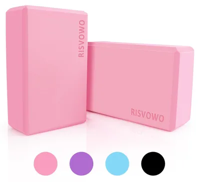 Image de Blocs de yoga robustes, lot de 2, en mousse EVA, dimensions 23 x 15 x 7,6 cm, antidérapants, pour la pratique du yoga