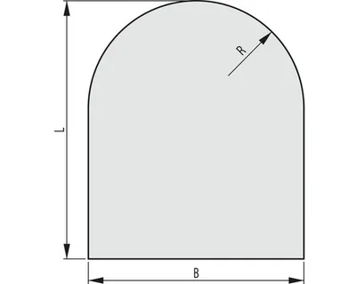 Produktbild von Funkenschutzplatte Glas R500 100x100 cm