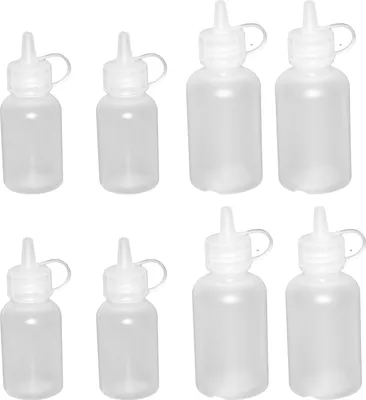 Produktbild von 8 Mini Quetschflaschen 4x 30 ml /4x 50 ml Soßenflasche, Dressingflasche
