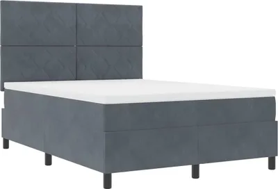Obrázok produktu pre vidaXL Box spring posteľ s matracom tmavosivá 160 x 200 cm zamat