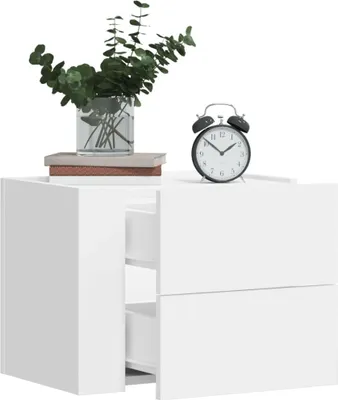 Obrázok produktu pre vidaXL Nástenný nočný stolík biely 45x30x35 cm