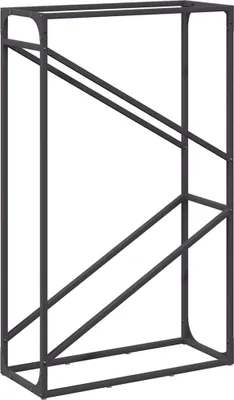 Immagine prodotto di vidaXL Porta legna Nero 60x25x100 cm Acciaio laminato a freddo
