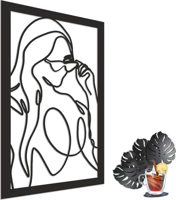 Obrázek produktu pro Moderní 3D obraz Nástěnná dekorace do obývacího pokoje Ažurový panel Woman 58x98