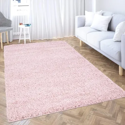 Produktbild von Shaggy Hochflor-Teppich Uni 500 Rosa 80x150 cm