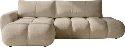 Produktbild von MIRJAN24 Ecksofa Mitto O, Eckcouch mit Schlaffunktion und Bettkasten, L-Form, Ausziehautomatik DL (Farbe: Flow 02, Seite: Links)