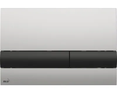 Immagine prodotto di Placca da incasso Alca basic Placca cromo opaco / pulsante nero opaco M1712-8