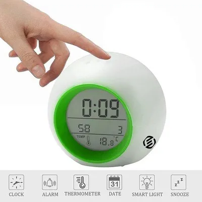 Immagine prodotto di Sveglia digitale per bambini con luce notturna e funzione "Slaaptrainer"