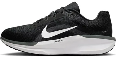 Image de Chaussures de course sur route Nike Winflo 11 pour homme, noir, blanc, anthracite et gris clair, taille 7,5