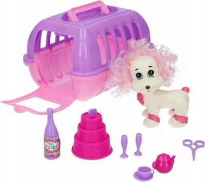 Produktbild von Hundefigur im Transportbox Set Welpe Haustier Spielzeug Kinder Pflegekoffer Zubehör Bunt