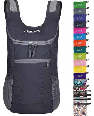 Immagine prodotto di Zaino pieghevole da 11 litri, ultraleggero, grigio, ideale per viaggi, escursioni e ciclismo