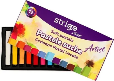 Produktbild von Strigo, Trockenpastellkreiden 12 Farben