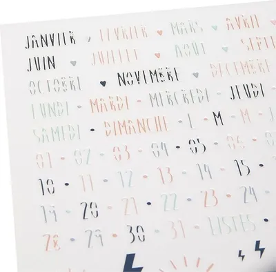 Produktbild von Schablone für die Dekoration des Terminkalenders 15 x 21 cm - Kalender.