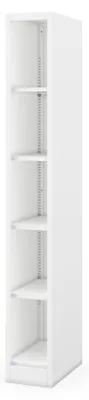 Produktbild von Schmales Metallregal für die Archivierung von Dokumenten, weiß: TIM 250 x 1850 x 450 mm