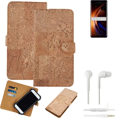 Produktbild von K-S-Trade Hülle kompatibel mit Oppo Find X3 + in ear Kopfhörer Kork Handyhülle Cover  Schutzhülle TPU Case Bumper in Hellbraun, (1x)