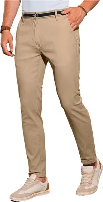Obrázok produktu pre Ombre Clothing Pánske chinos nohavice Kynthedrod béžová XL