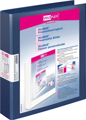 Produktbild von Veloflex Präsentationsringbuch VELODUR 1143150 A4 2-Rg 25mm blau