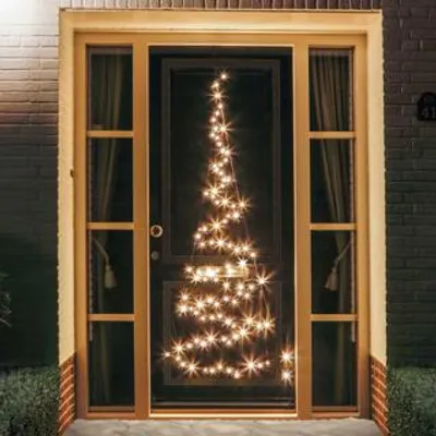 Produktbild von Fairybell Tür-Weihnachtsbeleuchtung | 210 cm | 120 LED | Warmweiß mit Funkeln