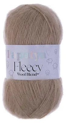 100g Papatya Fleecy Kuschelgarn 20% Wolle veredelt Oeko-Tex Häkelgarn Strickgarn graubeige