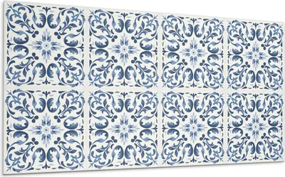 Produktbild von Blumenmuster Auf Fliesen – Selbstklebende Fliesen – Wandverkleidung – Wandpaneel – PVC Fliesen – Vinylflisen – PCV Flisen – Selbstklebend – Wanddeko –100 x 50 cm