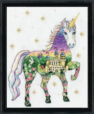 Obrázok produktu pre Súprava na vyšívanie krížikom "Malebný jednorožec", počítanie vzorov, 20x25cm