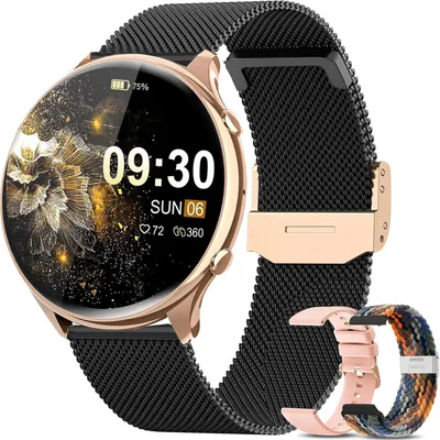 Produktbild von Smartwatch Damen 1.39 Zoll Fitness Uhr mit Telefonfunktion Herzfrequenz & SpO2 Schlaf und Zyklustracking 120 Sportmodi IP67 Wasserdicht