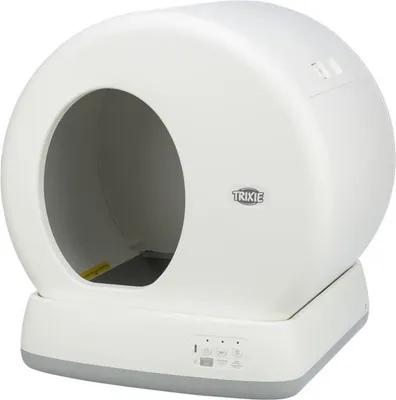 Produktbild von TRIXIE Automatisches Katzenklo, Selbstreinigend, 53 × 55,5 × 52 cm, Kunststoff, Weiß, Für Klumpstreu