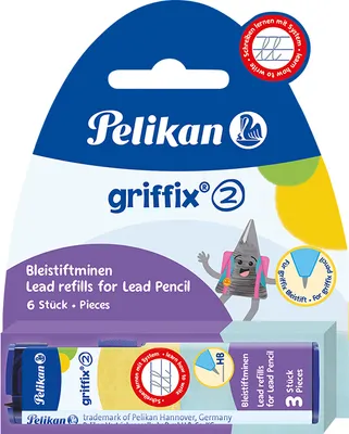 Image de Pelikan Mines Griffix® pour crayons à papier Emballage blister avec 2 x 3 mines HB