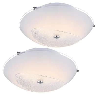 Produktbild von 2er Set LED Deckenleuchte, Kristalle, Glas Chrom, D 25 cm