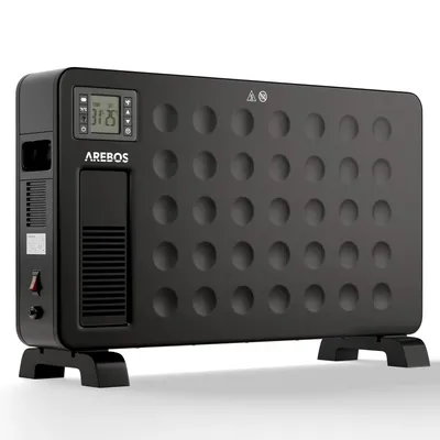Immagine prodotto di Convettore AREBOS 2300W nero | 3 impostazioni di calore | termostato, timer e telecomando