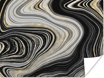 Produktbild von MuchoWow® Poster Achatstein - Marmor - Gold - Edelsteine 120x90 cm - Wandbild