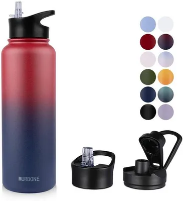 Image de Gourde en acier inoxydable 1,2 L, sans BPA, à isolation sous vide, pour le sport