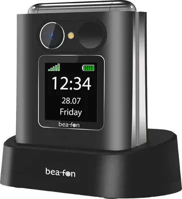 Produktbild von Beafon Fold 10 - 2G, Silver Line, GroЯtastenklapphandy, schwarz-silber