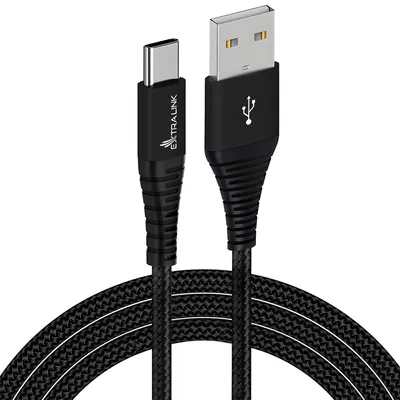 Image de Câble USB-A vers USB-C Extralink, 2 mètres, 15 W, en nylon