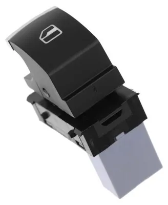 Zdjęcie produktu dla Przycisk/przełącznik chromowany do elektrycznych podnośników szyb do modeli VW Golf 5, Passat B6, Touareg, Caddy, Touran, Seat — 5K0959855, 5ND95985