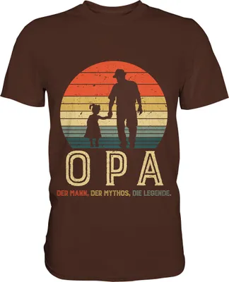 Produktbild von Opa und Enkelin Herren Premium T-Shirt – Brown / M